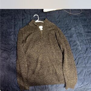 J. Crew Men's Dark Zip Up Sweater